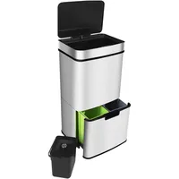 Ribelli Sensor Mülleimer 72 L, 4 Fächer, silber |