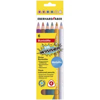 Eberhard Faber Buntstifte Set TRI Winner 6 St. Metallic