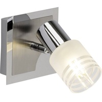 Brilliant Lampe Lea LED Wandspot eisen/chrom/weiß 1x LED-D45, E14,