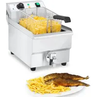 Royal Catering Elektro-Fritteuse 10 l 3000 W Ablasshahn -