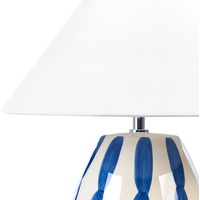 Beliani Beliani, Tischlampe, Tischlampe aus Keramik hellbeige/blau LUCHETTI