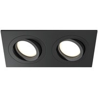 Maytoni Einbauleuchte Atom schwarz, 2-flammig 17,5 x 9,2 cm