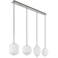 GLOBO Opale 4-flg. 110 cm oval silber