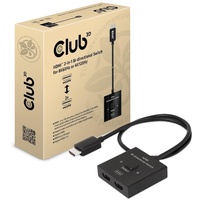 Club 3D HDMI 2-in-1 bidirektionaler Switch 0,5m für 8K60Hz