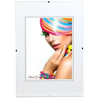 Ideal Trend Bilderrahmen Rahmenlos Klarglas weiß 50x70 cm Collage