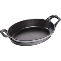 Staub Specialities Ofenform, oval Graphitgrau Gusseisen