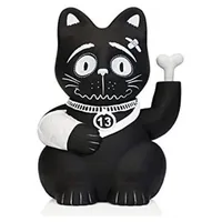 Pechkeks 8901001 schwarze Winkekatze, beweglicher Arm, batteriebetrieben, 14 cm