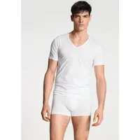 CALIDA Cotton Code mit V-Ausschnitt und perfekter Passform, weiß
