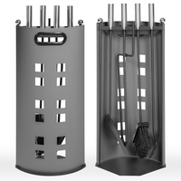 Tectake tectake® Kaminbesteck, 5-teilig, Schürhaken, Zange, Besen, Schaufel und