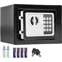 Tectake Elektronischer Safe, mit Doppelbolzen-Verschlusssystem, wählbarer Sicherheitscode und 2