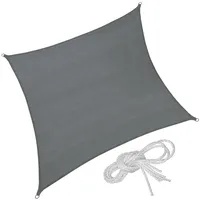 Tectake tectake® Sonnensegel, rechteckig mit UV-Schutz 50+, wasserabweisend, atmungsaktiv