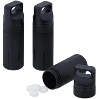 Relaxdays Wasserdichte Kapsel 3er Set, schwarz