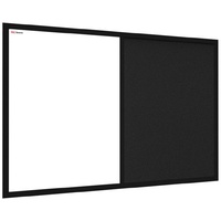 ALLboards Kombitafel Whiteboard + schwarz 60x40 cm, Schwarz