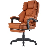 Trisens Schreibtischstuhl Design Bürostuhl Racing Chair Chefsessel Gamingstuhl Fußstütze