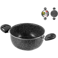 HOME Kasserolle 2 Griffen, Stein/Kunststoff, Anthrazit, 20 cm