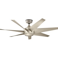 Elstead Lighting Lehr II leiser Deckenventilator Ø137cm DC-Motor IP44