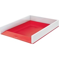 Leitz Briefablage WOW Duo Colour perlweiß/rot
