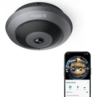 Reolink 6MP 360° Panorama Personenbewegungserkennung, Decken-/Wand-/Tisch-Installation,Schwarz - Reolink