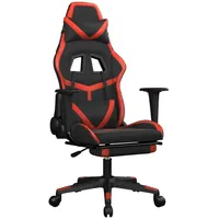 VidaXL Gaming-Stuhl mit Massage & Fußstütze Schwarz & Rot