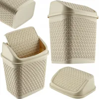 Kadax Badezimmer-Mülleimer, beige, 6,2 l, kippbarer Badezimmer-Behälter - KADAX