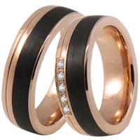 DOOSTI Trauring DOOSTI "Schmuck Geschenk Edelstahl Trauring Ehering Partnerring