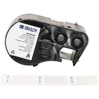 Brady Brady, Etiketten, M4-90-427, selbstlaminierendes Vinyl, Weiss/Transparent, 19.05 x