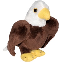 Wild Republic Pocketkins Eco Weißkopfseeadler, Plüschtier, 12 cm, Plüschspielzeug,