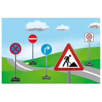Jamara 460293 - Traffic-Set-Grand B-5 Verkehrsschilder: 30 Zone, Rechtsabbieger,