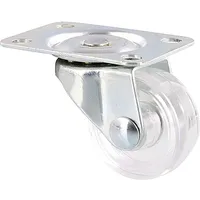 Wagner Möbel-Lenkrolle Tragkraft 15 kg Verzinkt Transparent Ø 30