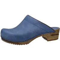 Sanita Comfortwear Clog "Wood-Chrissy Open" in blau 41