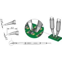 Jbc Entlötspitze Serie C120 Chip-Komponenten, C120011/Ø 0,6 mm, gebogen