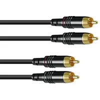 SOMMER CABLE Cinch Kabel 2x2 3m sw Hicon