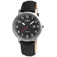 Just Titan Herrenuhr "Keenan" mit Echtlederband, 5 ATM -
