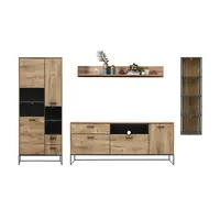 Uno Zurbrüggen Wandkombination MANHATTAN ¦ holzfarben ¦ Maße (cm):