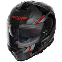 Nolan N80-8 Wanted N-Com Helm, schwarz-grau, Größe XL für