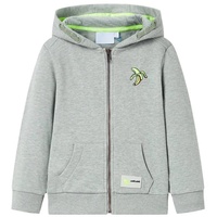 VidaXL Kinder-Kapuzenpullover mit Reißverschluss Helles Khaki Melange 116