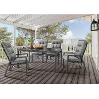 Destiny Sitzgruppe GARDA CREMONA 4 Hochlehner + Tisch 160x90x74cm