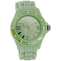 Oozoo Damen-Armbanduhr Analog Silikon C4359 Pastel Jade Strass