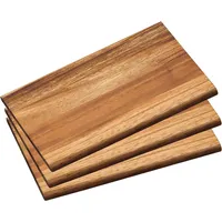 KESPER 23403 Frühstücksbrettchen, 3-er Pack, Dunkles Akazienholz, Maße: 23