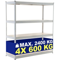 CLP Schwerlastregal 160x60x180 cm weiß