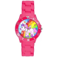 Taffstyle Kinder Ambanduhr Bunte Kinder Armbanduhr Silikon Einhorn Uhr
