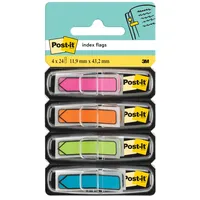 Post-it Index Pfeile, Blau, Orange, Rosa und Grün, 4