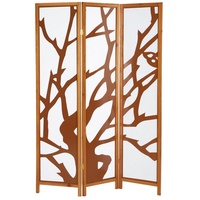 Homestyle4u 893, Design Paravent Raumteiler 3 teilig, Holz Modern,