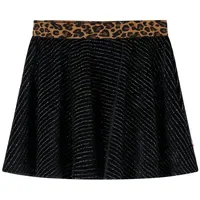 VidaXL Kinderrock mit Bund in Leopardenmuster Schwarz 128