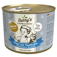 Betty's Landhausküche Senior Katze Rind mit Truthahn, Möhrchen &
