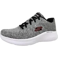 SKECHERS Skech-LITE PRO FAREGROVE Sneaker, Gray Circular Knit/Synthetic/Red Trim,