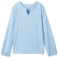 Tom Tailor Vertical Stripe Bluse Blue White Thin Stripe