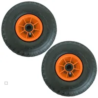 Baumarktplus 2x Sackkarrenrad Luftrad 260x85 3.00-4 75 mm 4PR