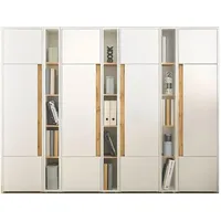 Furn.design Aktenschrank Set "Center" in weiß Eiche 4 x