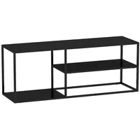 [en.casa] Couchtisch Solund 120x50x50 cm Schwarz, matt